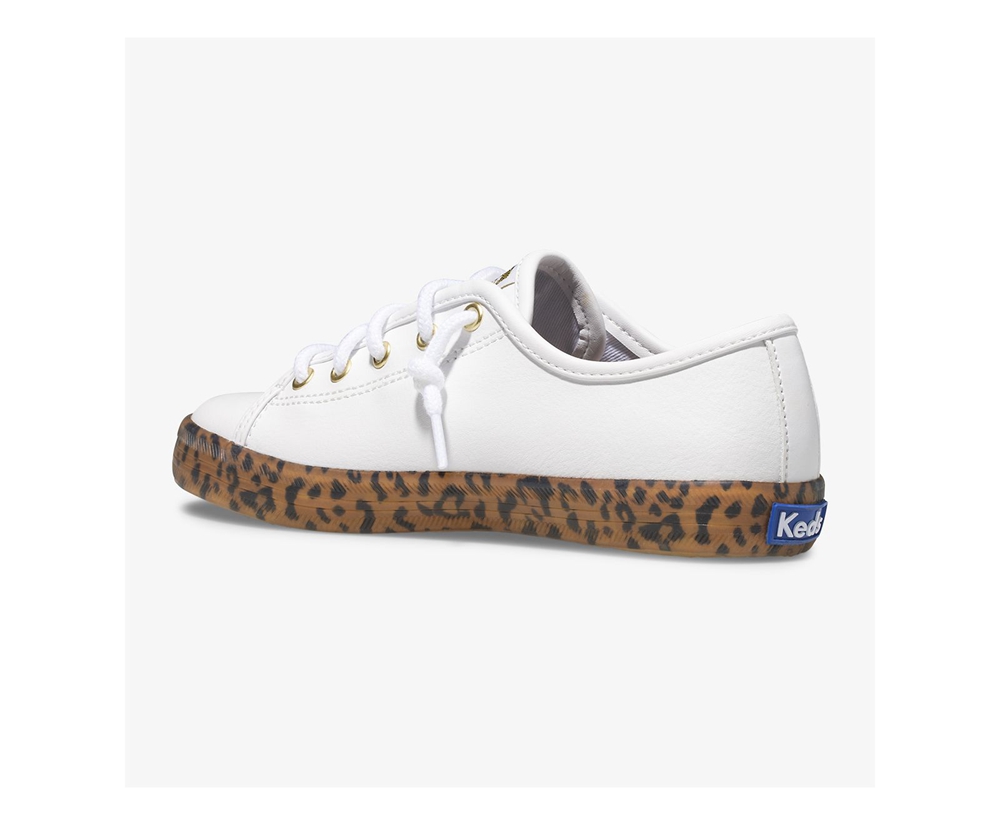 Tenis Keds Niña Blancos - Kickstart Leopard Foxing - 3049-XISNH